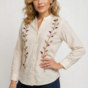 Autumn Vine: Embroidered Shirt
