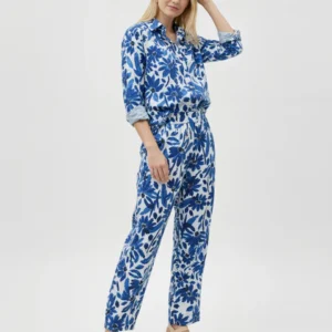 Azure Bloom: Indigo Garden Co-ord Set